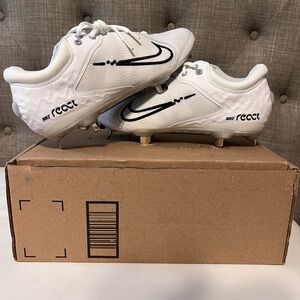 Nike React White Softball cleats